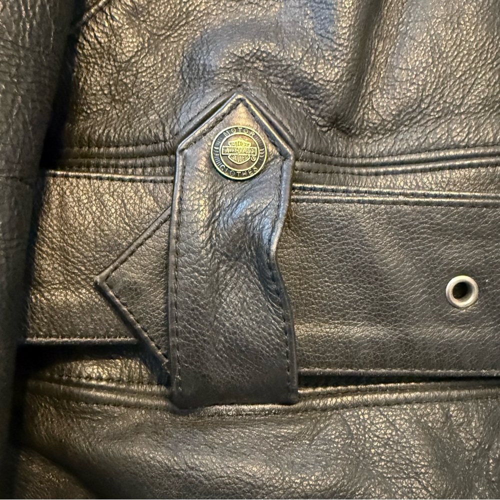 Vintage Harley Davidson Leather Jacket with Fringe Womens size Large - Picture 11 of 16